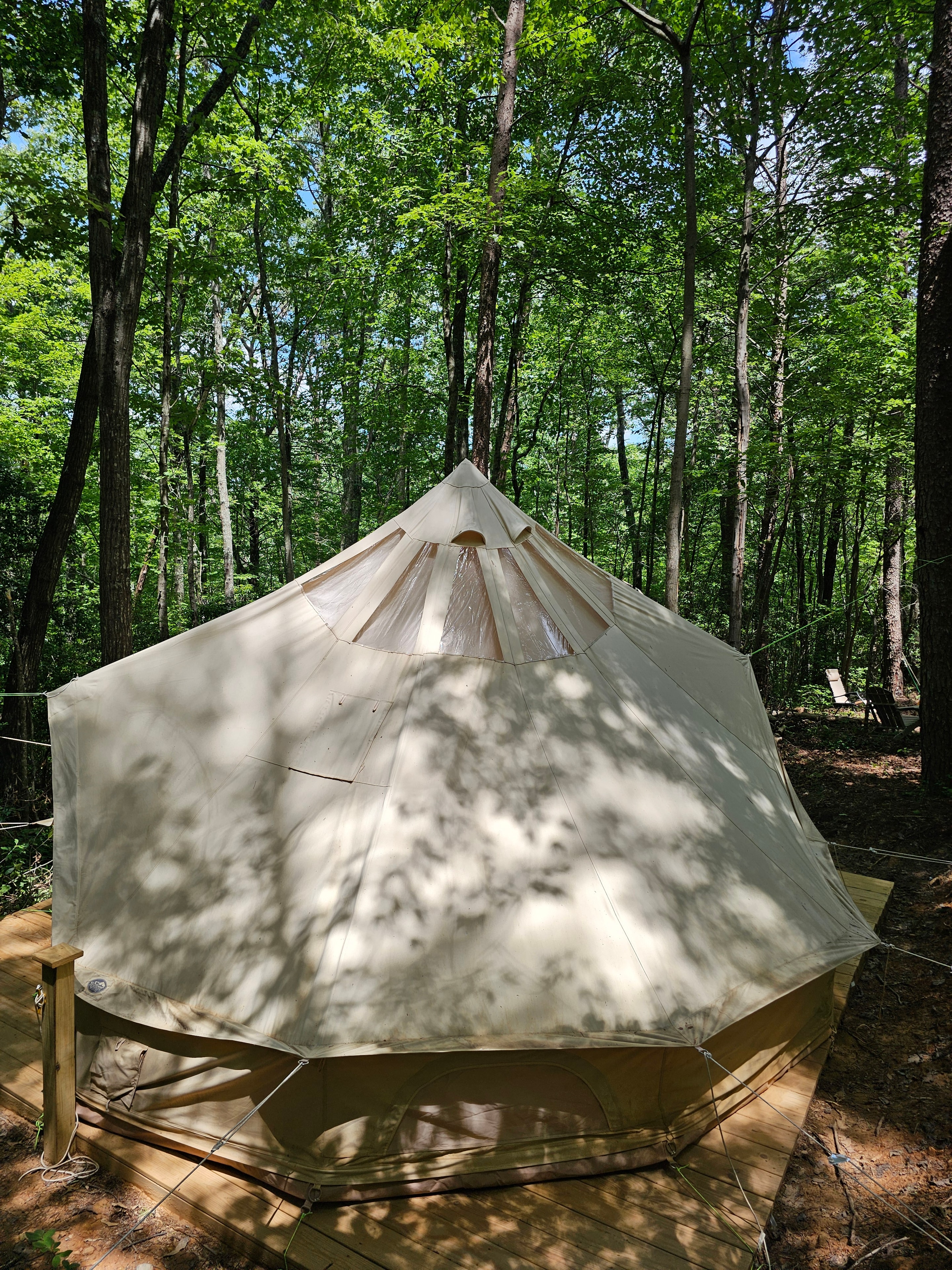 The Prospect tent from the side path