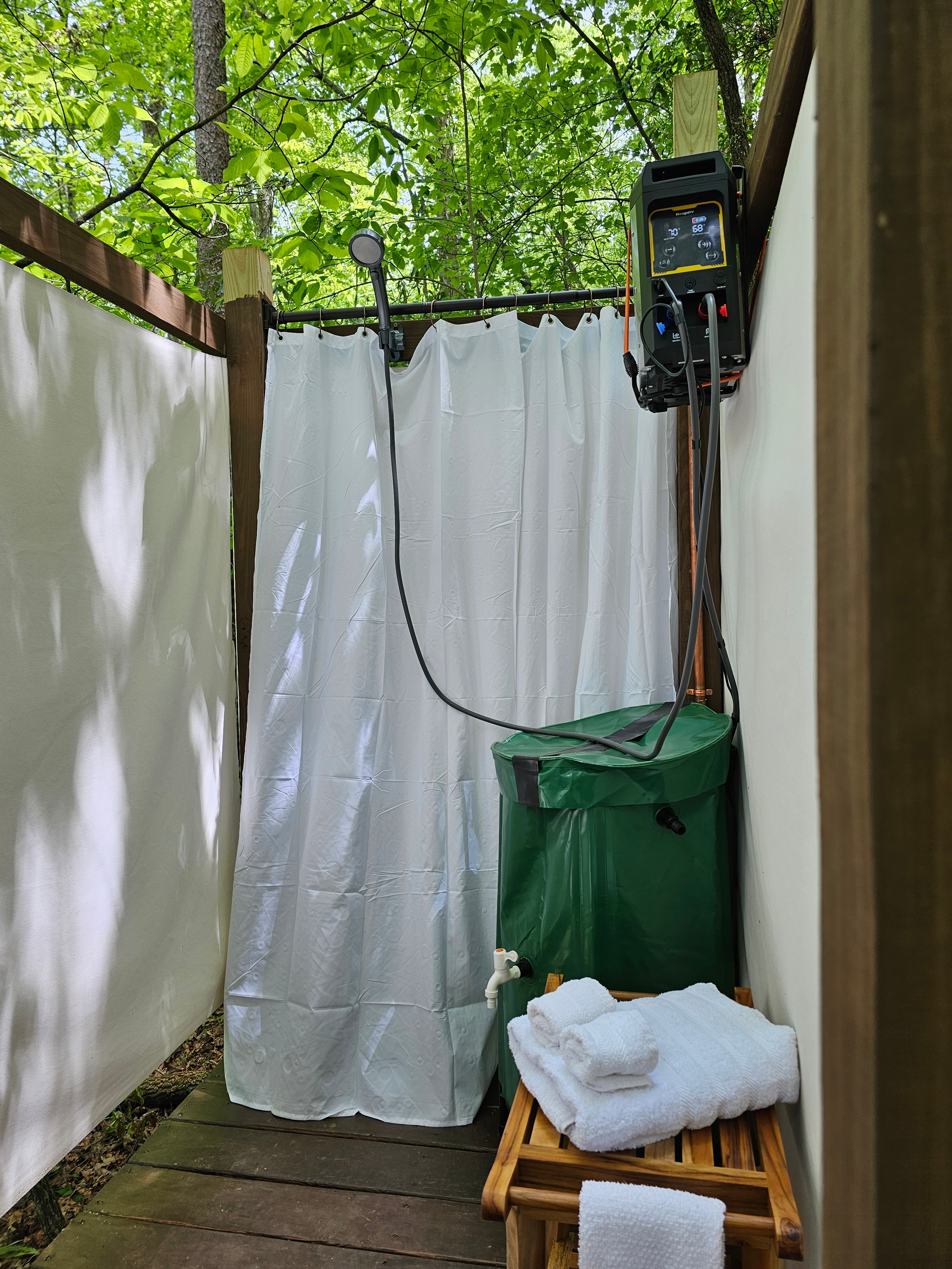 Whisper Hollar outdoor shower enclosure